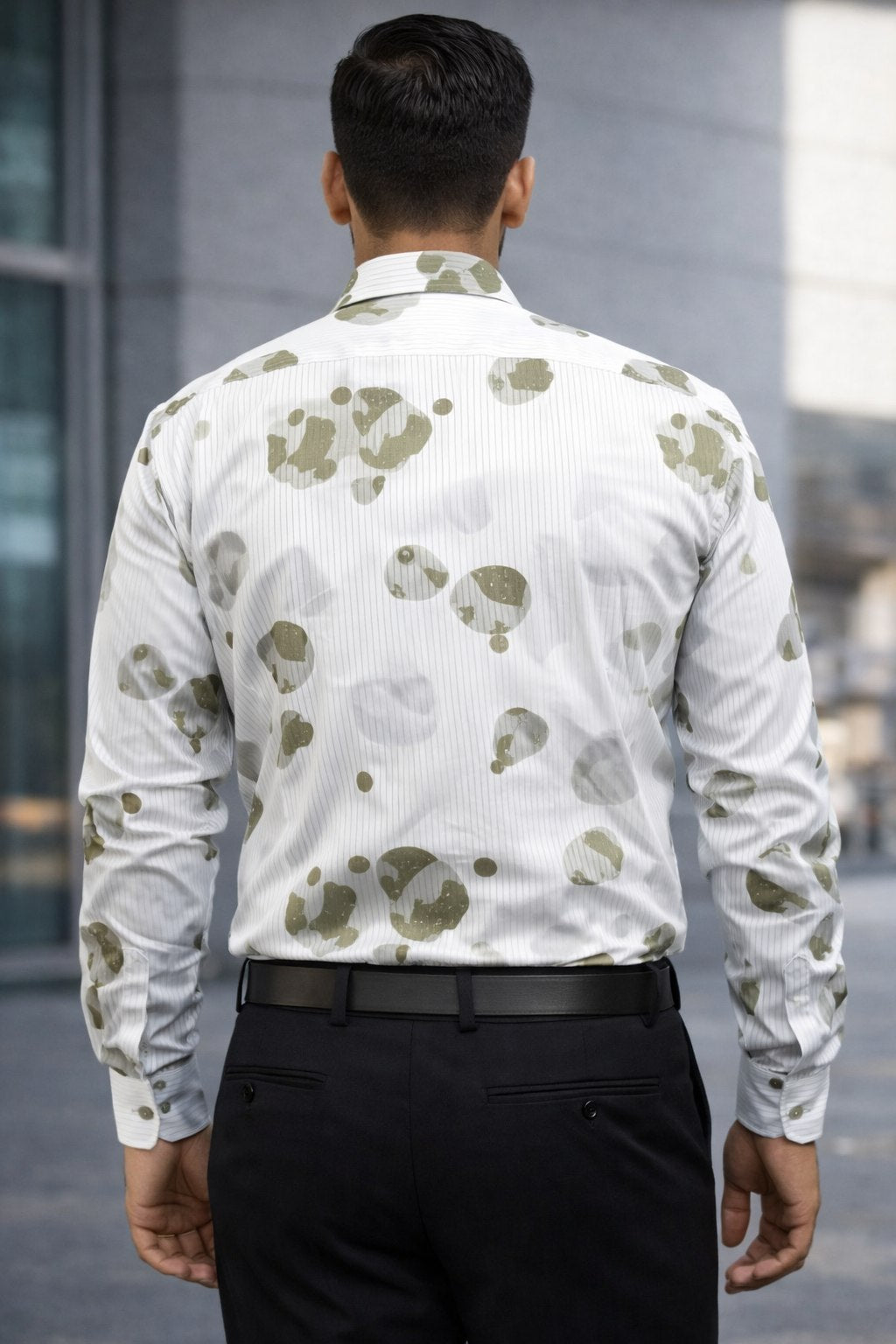 Olive Splash Designer Shirt